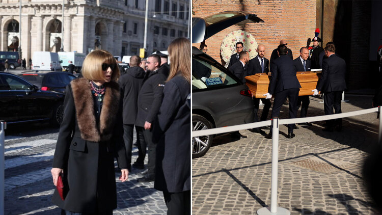 Με λευκά τριαντάφυλλα το τελευταίο αντίο στον Βαλεντίνο: Γουίντουρ, Βερσάτσε και Χάθαγουεϊ αποχαιρετούν τον θρυλικό σχεδιαστή μόδας