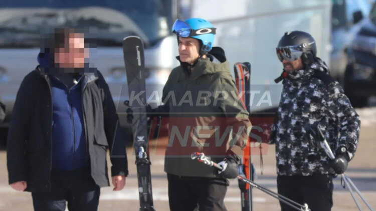 Στα Καλάβρυτα ο Κυριάκος Μητσοτάκης, επισκέφθηκε το χιονοδρομικό κέντρο 