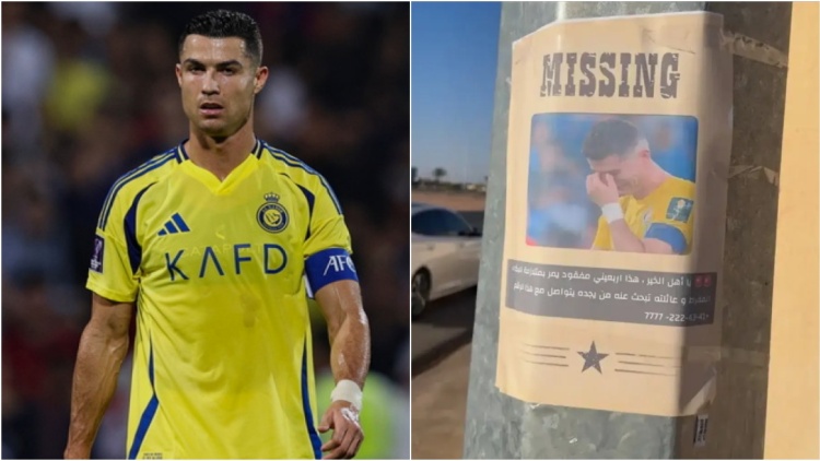 «Εξαφανισμένος» ο Ρονάλντο: Αφίσες «Missing» από τους οπαδούς της Αλ Χιλάλ!
