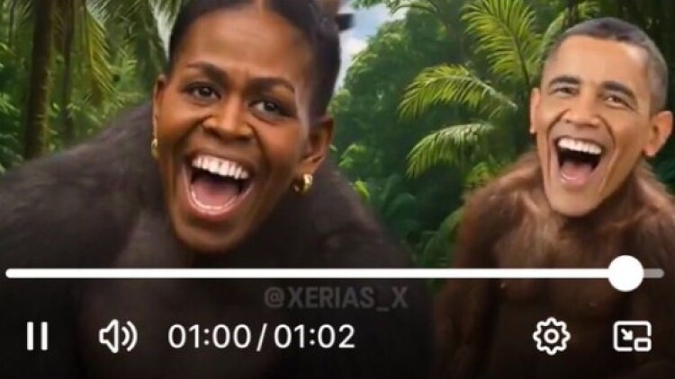 Το ζεύγος Ομπάμα αναπαρίσταται με τη μορφή πιθήκων σε βίντεο που έδωσε στη δημοσιότητα ο Τραμπ