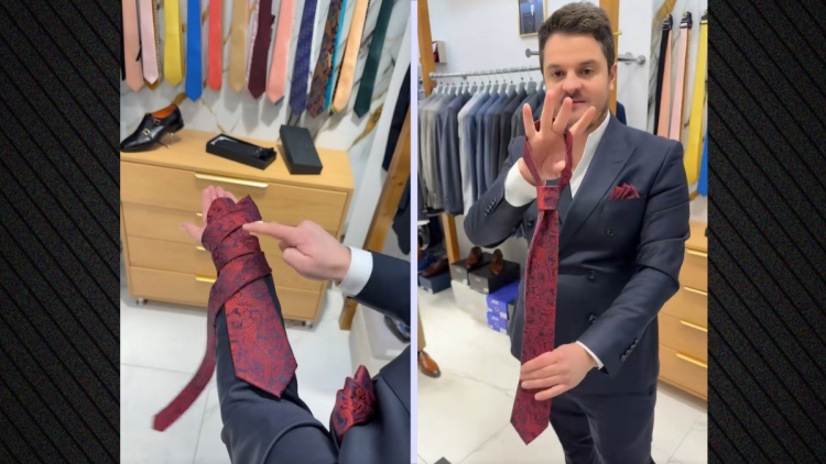 Στυλίστας δείχνει τον πιο εύκολο και γρήγορο κόμπο δεσίματος γραβάτας, δείτε βίντεο
