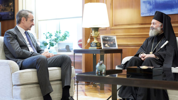 Με τον αρχιεπίσκοπο Αυστραλίας Μακάριο συναντήθηκε ο Κυριάκος Μητσοτάκης