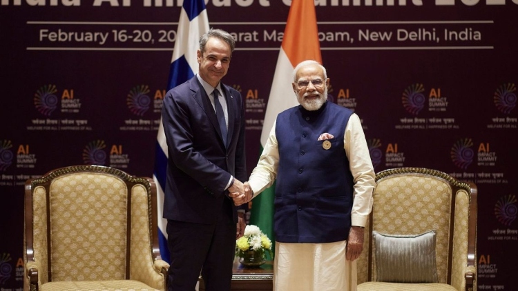 Με τον πρωθυπουργό της Ινδίας Ναρέντρα Μόντι συναντήθηκε ο Κυριάκος Μητσοτάκης