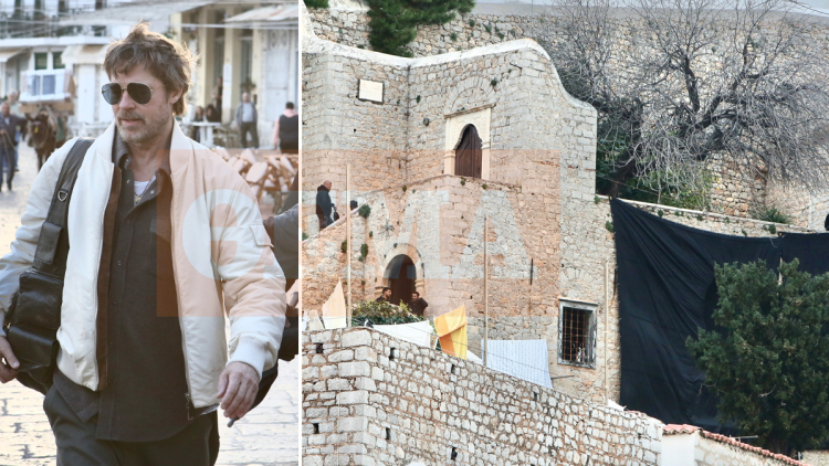 Τα χαμόγελα, το «hello guys» του Μπραντ Πιτ και ο περίπατος στην Ύδρα: Εικόνες και βίντεο από τα γυρίσματα της χολιγουντιανής παραγωγής