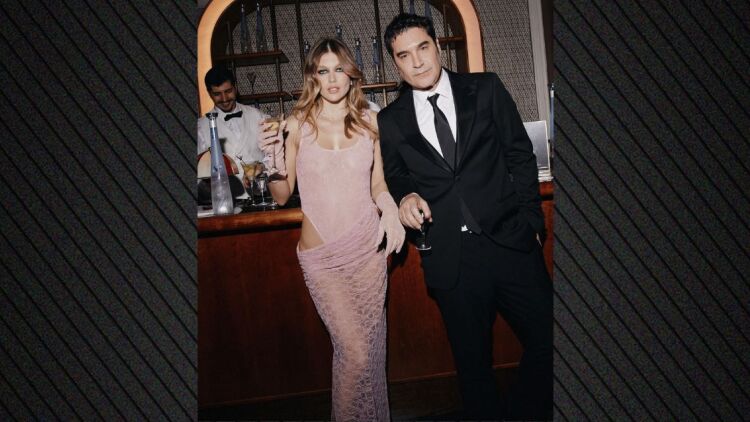 Η Κλέλια Ανδριολάτου και ο Χριστόφορος Παπακαλιάτης στο after party των BAFTA