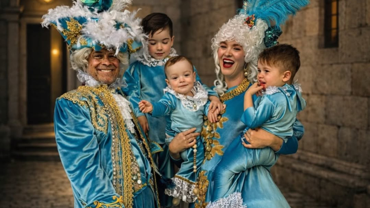 Ο Χάρης Χριστόπουλος πήγε στο καρναβάλι της Λευκάδας με την οικογένειά του
