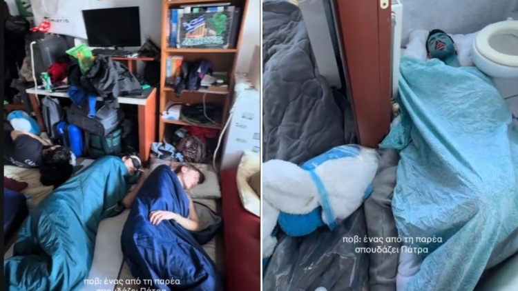 Απίθανο βίντεο από την... κραιπάλη της Πάτρας: 10 άτομα «λιώμα» σε μια γκαρσονιέρα και ένας στην... τουαλέτα!