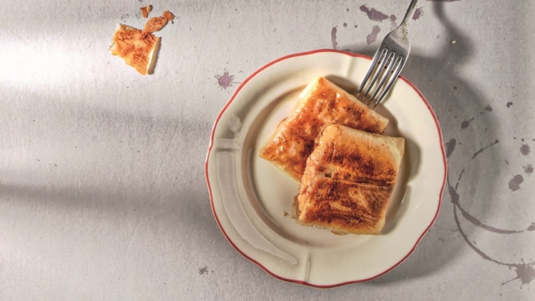 Ζαμπονοτυρόπιτα με φύλλο κρούστας στο air fryer