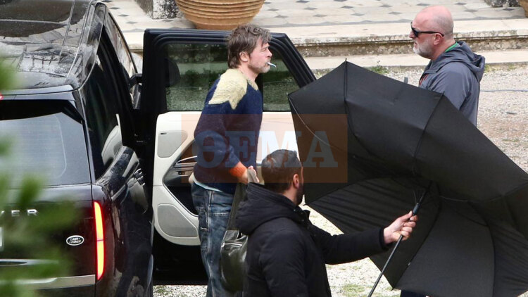 Από το Μενίδι στην Πεντέλη ο Μπραντ Πιτ, σήμερα τα γυρίσματα στο Μέγαρο της Δουκίσσης Πλακεντίας - Βίντεο και φωτογραφίες