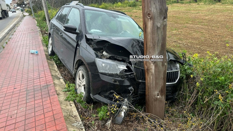 Σοβαρό τροχαίο στο κέντρο του Αργους: ΙΧ «καρφώθηκε» σε κολώνα της ΔΕΗ, δείτε εικόνες
