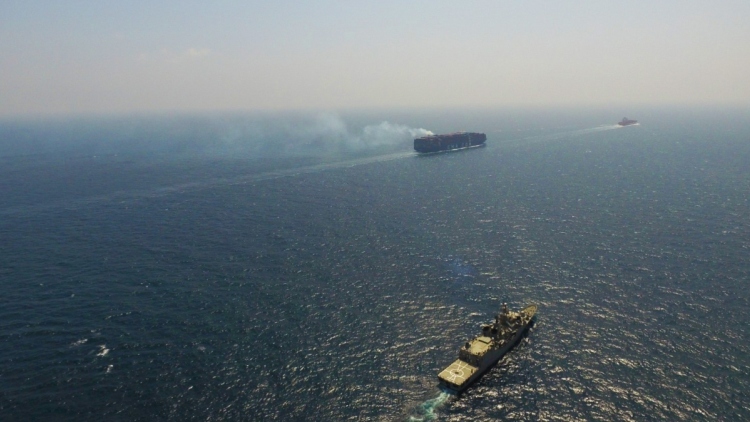 Η φρεγάτα «Ύδρα» παρείχε υποστήριξη σε εμπορικά πλοία στο πλαίσιο της επιχείρησης Ασπίδες