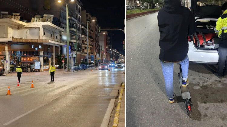 Πρόστιμα και σε οδηγούς πατινιών έκοψε η Τροχαία, 12 συλλήψεις οδηγών αυτοκινήτων 
