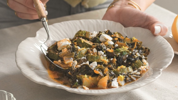 «Γιορτινά» χόρτα τσιγαριστά