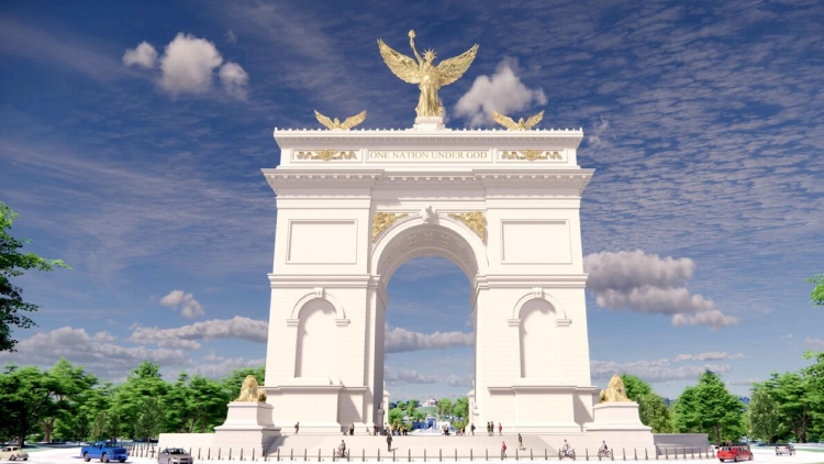 Ο Τραμπ παρουσίασε τα σχέδιά του για μια τεράστια αψίδα στην Ουάσινγκτον