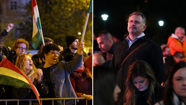Πανηγυρισμοί στη Βουδαπέστη για τη νίκη του Μάγιαρ, έκλαιγαν οι ψηφοφόροι του Όρμπαν