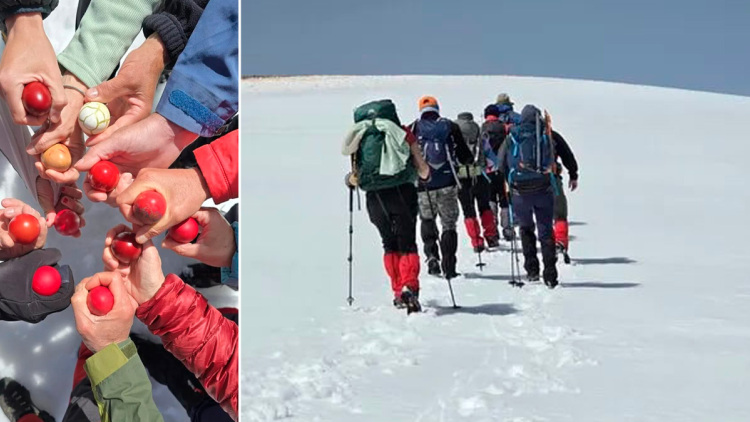 Τσούγκρισαν αυγά στην υψηλότερη κορυφή της Κρήτης, δείτε φωτογραφίες