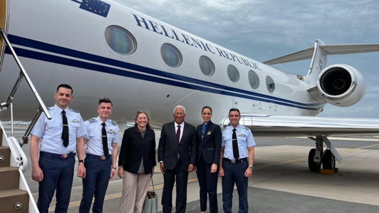 Αντόνιο Κόστα: Ευχαριστώ τον Μητσοτάκη και την Πολεμική Αεροπορία για τη διευκόλυνση του ταξιδιού μου στον Κόλπο