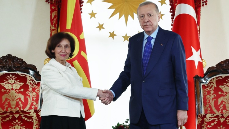 Συνάντηση Ερντογάν με την πρόεδρο της Βόρειας Μακεδονίας στην Κωνσταντινούπολη