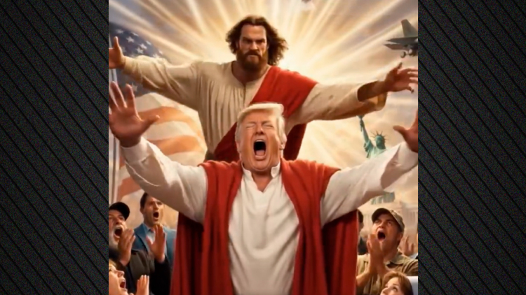 Οι Ιρανοί τρολάρουν τον Τραμπ για τη φωτογραφία του ως Ιησούς με βίντεο του Χριστού να τον πετάει στην... κολάση