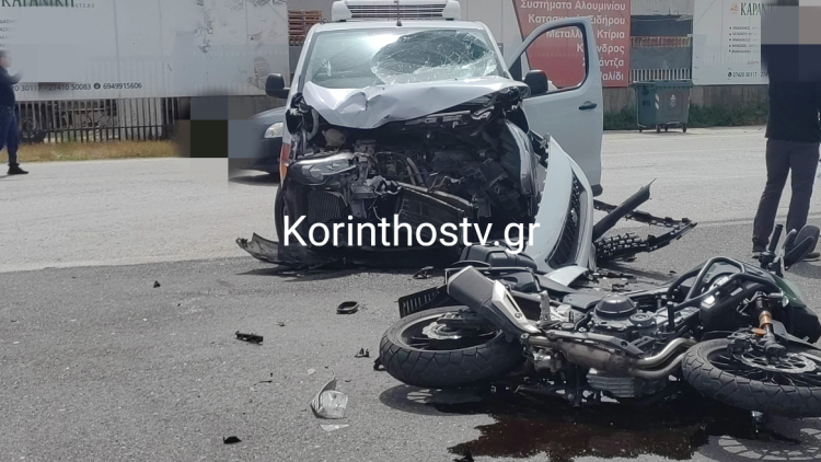 Τροχαίο στην Κορινθία με έναν τραυματία, δείτε φωτογραφίες 
