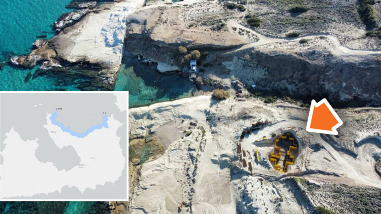 Μπλόκο στις οικοδομικές εργασίες στο Σαρακήνικο, κυβερνητική παρέμβαση για την προστασία της Μήλου