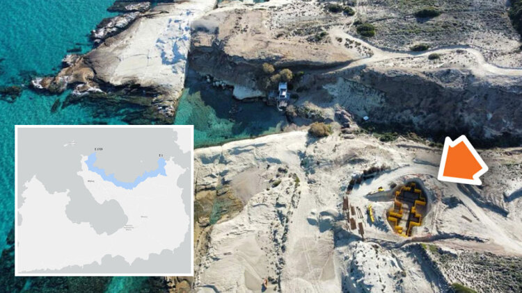 Μπλόκο στις οικοδομικές εργασίες στο Σαρακήνικο, κυβερνητική παρέμβαση για την προστασία της Μήλου