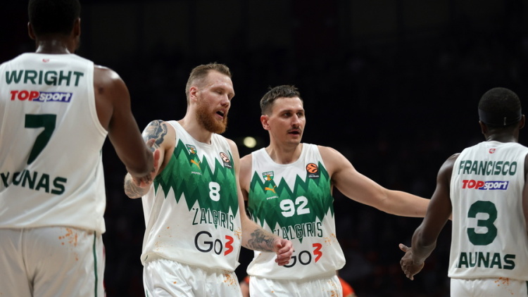 Euroleague: Η Ζάλγκιρις κέρδισε 81-78 την Φενέρ στο Κάουνας και μείωσε σε 2-1 τη σειρά 