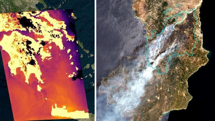 Οι πρώτες εικόνες από τους ελληνικούς θερμικούς δορυφόρους που θα παρακολουθούν τις πυρκαγιές σε πραγματικό χρόνο