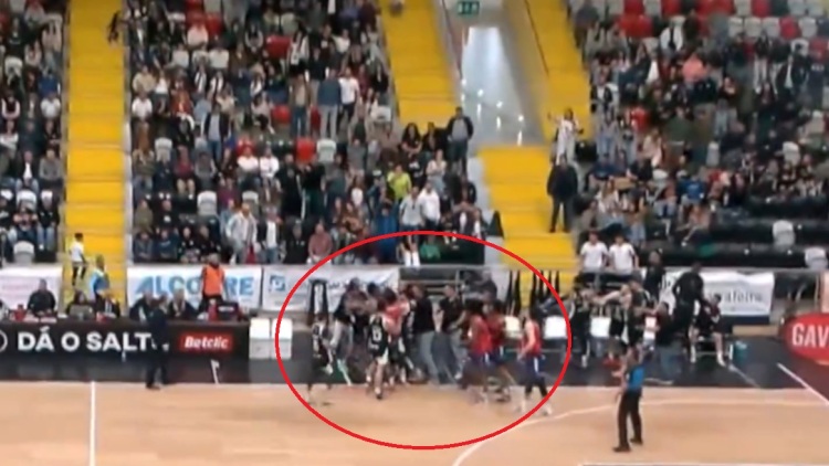 Άγριο επεισόδιο με 11 αποβολές και εισαγγελική παρέμβαση στο πρωτάθλημα μπάσκετ της Πορτογαλίας, δείτε βίντεο 