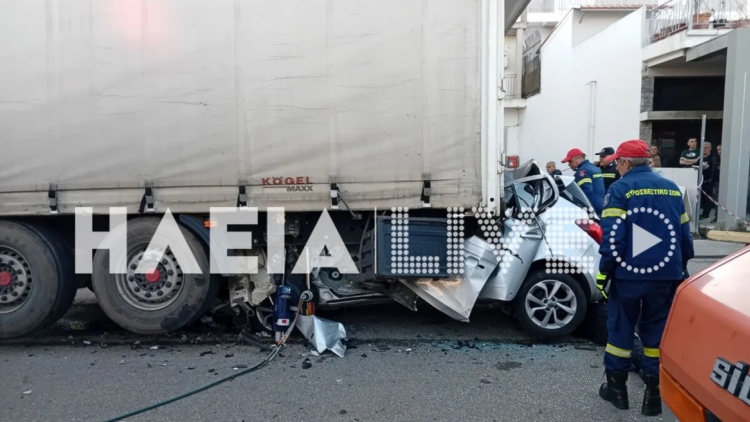 Τραγωδία στη Ζαχάρω: Νεκρός 29χρονος μετά από τροχαίο, «καρφώθηκε» με το αυτοκίνητό του σε νταλίκα