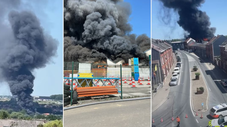 Εκκένωση σε πόλη νότια των Βρυξελλών λόγω κινδύνου έκρηξης σε φλεγόμενη αποθήκη