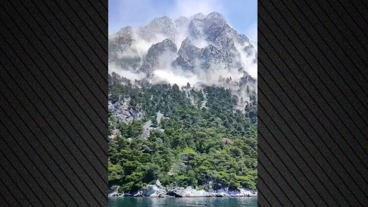 Κατολίσθηση στο όρος Καντήλι της βόρειας Εύβοιας από τον σεισμό των 5,2 Ρίχτερ, δείτε βίντεο