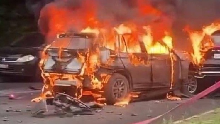 Ανατινάχθηκε αυτοκίνητο σε γειτονιά στρατιωτικών έξω από τη Μόσχα, νεκρός ο 62χρονος οδηγός: Δείτε τη στιγμή της έκρηξης