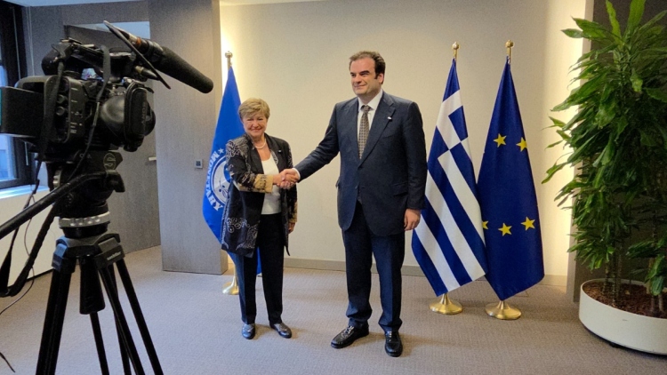 Συνάντηση Πιερρακάκη με τη διευθύντρια του ΔΝΤ: «Ηγετικός ρόλος της Ελλάδας στη ΝΑ Ευρώπη - Η ελληνική οικονομία ανάμεσα στις κορυφαίες»