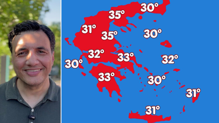 Ζέστη, απογευματινές μπόρες και μελτέμια έως 8 μποφόρ: Η πρόγνωση Τσατραφύλλια στο protothema, δείτε χάρτες
