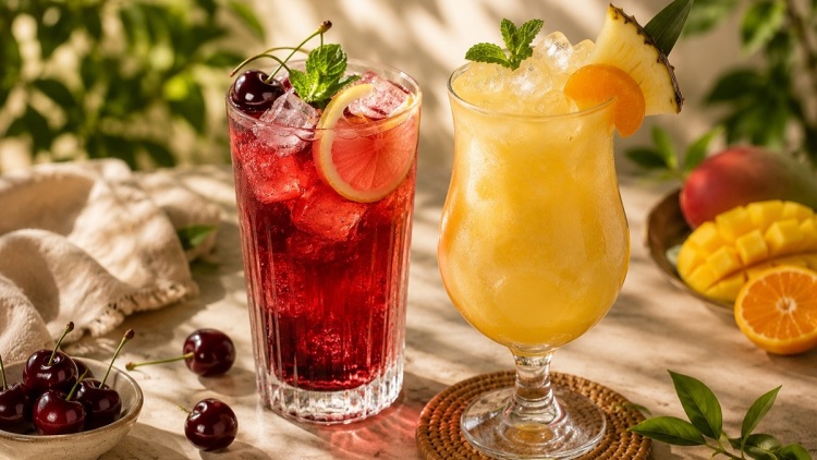 2 δροσιστικά και φρουτένια mocktails που θα φτιάχνουμε όλο το καλοκαίρι