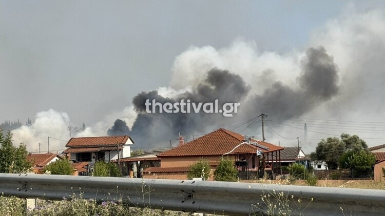 Φωτιά στη Νέα Καλλικράτεια της Χαλκιδικής, μήνυμα από το 112 για ετοιμότητα 
