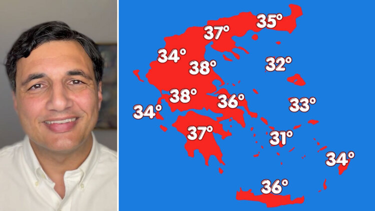 Η θερμή εισβολή από την Ιταλία φέρνει 40άρια, η πρόγνωση Τσατραφύλλια στο protothema σε χάρτες