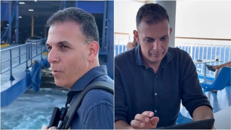 Με βίντεο από πλοίο ο Καραμέρος ανακοίνωσε την εγγραφή του στην ΕΛΑΣ του Τσίπρα: «Όχι στην πρώτη θέση, στο κατάστρωμα», έγραψε