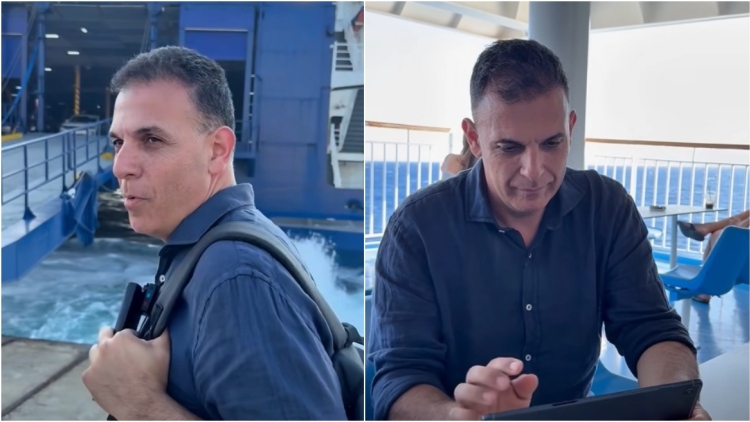 Με βίντεο από πλοίο ο Καραμέρος ανακοίνωσε την εγγραφή του στην ΕΛΑΣ του Τσίπρα: «Όχι στην πρώτη θέση, στο κατάστρωμα», έγραψε