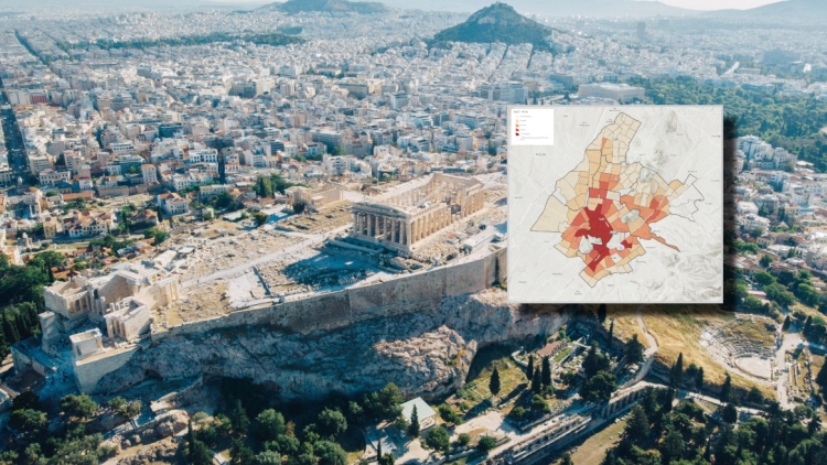 Ο χάρτης της τουριστικής πίεσης στην Αθήνα: Ποιες περιοχές «βουλιάζουν», πόσο αυξήθηκαν οι βραχυχρόνιες μισθώσεις