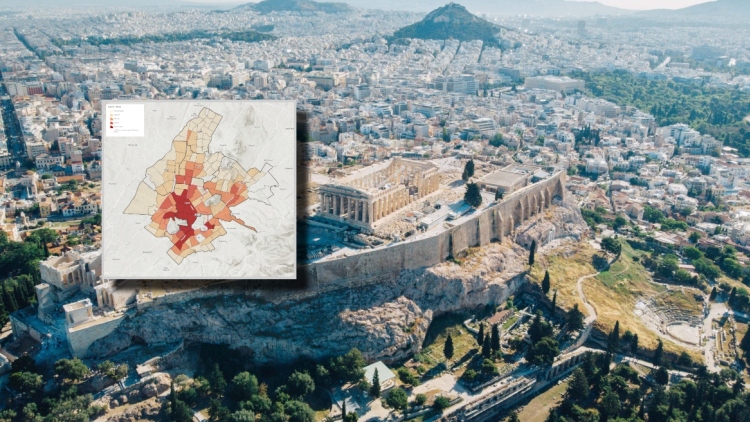 Ο χάρτης της τουριστικής πίεσης στην Αθήνα: Ποιες περιοχές «βουλιάζουν», πόσο αυξήθηκαν οι βραχυχρόνιες μισθώσεις