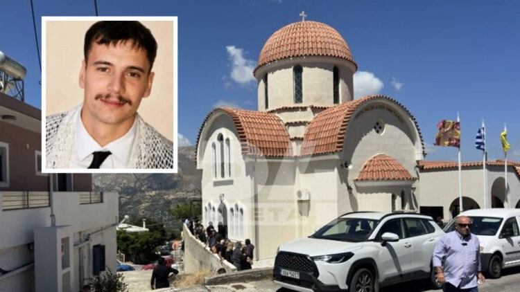 Σε κλίμα οδύνης η κηδεία του 25χρονου πυροσβέστη που έχασε τη ζωή του στη μάχη με τις φλόγες στο Ρέθυμνο