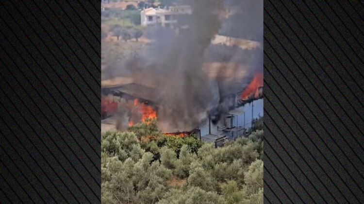Φωτιά στο Ρέθυμνο: Κάηκε ολοσχερώς το αποστακτήριο, δείτε βίντεο