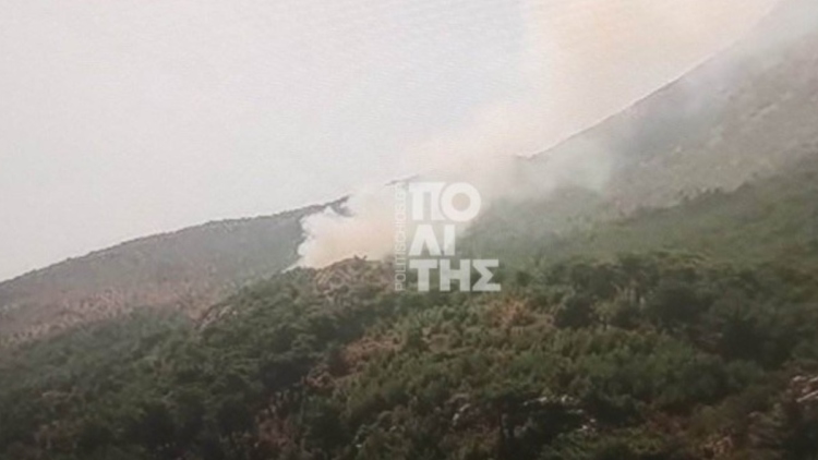 Φωτιά σε δασική έκταση στη Χίο: Ήχησε το 112 στο Βίκι, επιχειρούν πέντε εναέρια μέσα