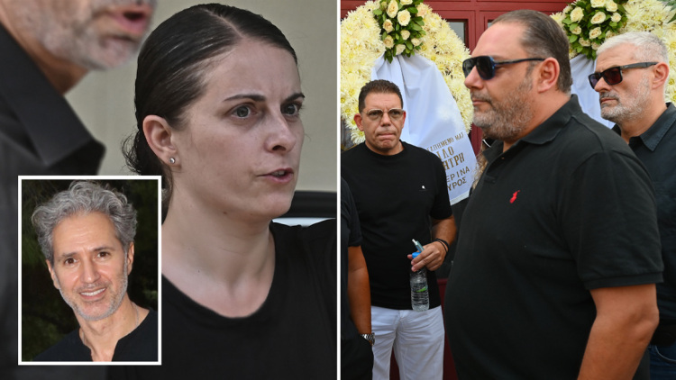 Συγκίνηση στο τελευταίο αντίο στον Δημήτρη Κόκοτα: «Ξέρω ότι θα μας προσέχει, τον ευχαριστώ για το παιδί μας» είπε η σύζυγός του στον επικήδειο