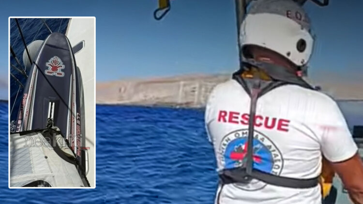 Αγωνία για τον 67χρονο windsurfer που αγνοείται στο Ηράκλειο της Κρήτης, βρέθηκε η σανίδα του, δείτε βίντεο