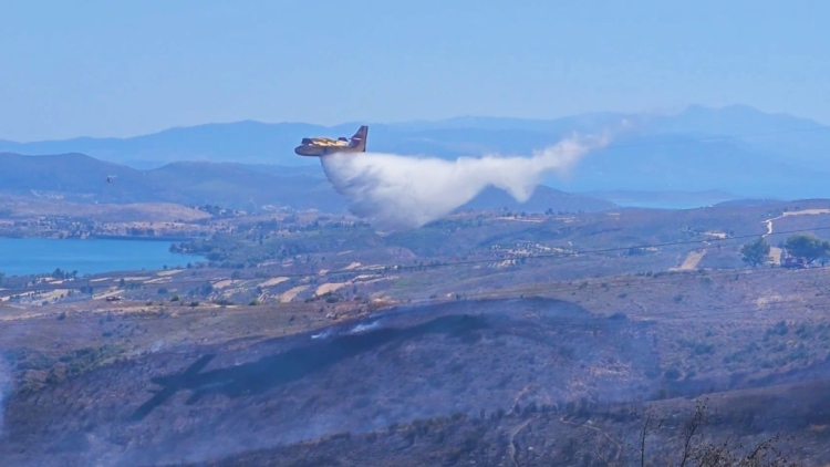 Πώς τα εναέρια μέσα περιόρισαν άμεσα τη φωτιά στη Δροσοπηγή Αφιδνών, δείτε βίντεο με τις «χειρουργικές» ρίψεις από αέρος