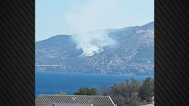 Φωτιά σε χαμηλή βλάστηση στους Πάλους Νισύρου, σηκώθηκαν και εναέρια μέσα