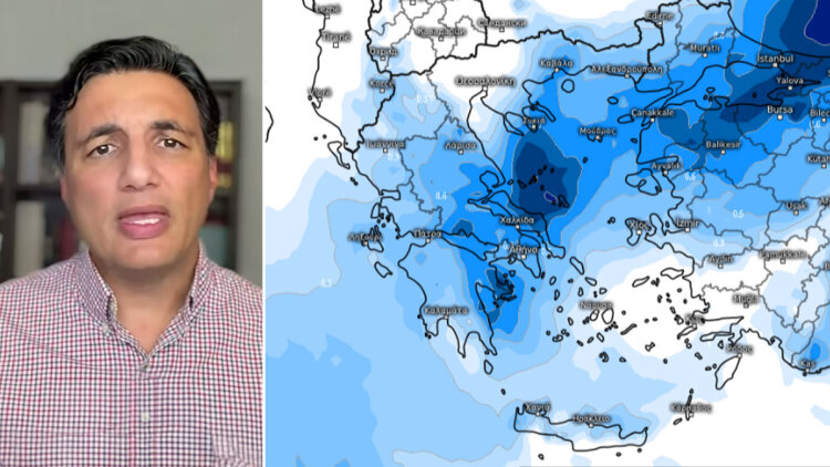 Ψυχρό μέτωπο φέρνει ισχυρές καταιγίδες και έως 60 τόνους νερού ανά στρέμμα, η πρόγνωση Τσατραφύλλια στο protothema (χάρτες)